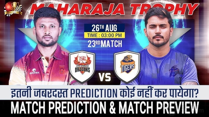 Maharaja Trophy 2024 Prediction: Mangalore Dragons VS Hubli Tigers - Who will be the winner?