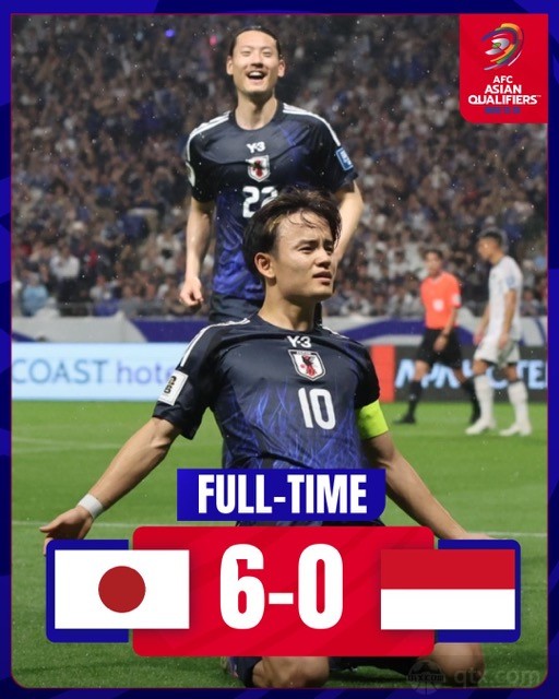 印尼0-6日本