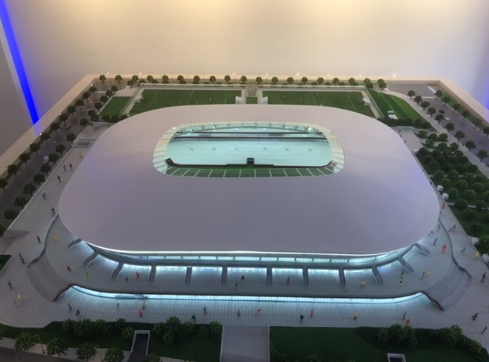 上海浦东足球场模型图