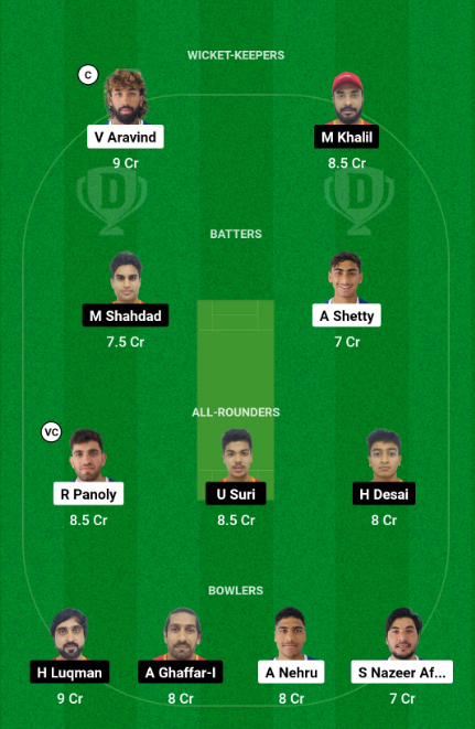 DUB vs EMR Dream11 Team Choice 1