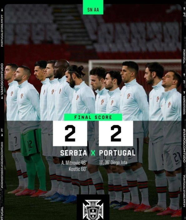 葡萄牙2-2塞尔维亚