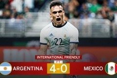 友誼賽阿根廷4-0墨西哥戰報：勞塔羅帽子戲法+造點