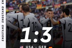 友谊赛德国男足3-1美国 纳格尔斯曼首战告捷