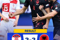 歐洲杯B組克羅地亞2-2阿爾巴尼亞 克羅地亞反超比分後被絕平