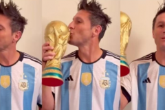 萨内蒂换发型庆祝阿根廷夺得世界杯 国米副主席25年来首次变换发型
