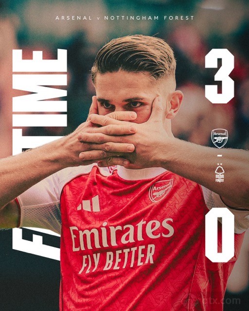 阿森纳3-0诺丁汉森林