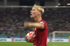 歐洲杯預選賽斯洛文尼亞1-1丹麥 霍伊倫德推射破門助童話王國逼平對手