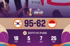 女篮亚洲杯韩国女篮95-62印尼女篮 朴智贤18+5+7