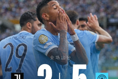 世俱杯曼城5-2尤文图斯 蓝月亮获得小组第一