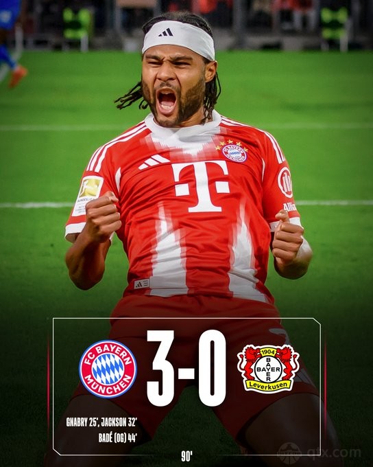 拜仁慕尼黑3-0勒沃库森