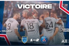 法甲巴黎聖日爾曼2-1逆轉特魯瓦迎首勝 阿什拉夫建功伊卡爾迪破門