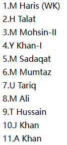 Stallions (AST) playing XI