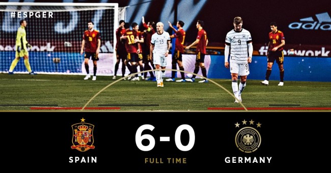 西班牙6-0德国战报