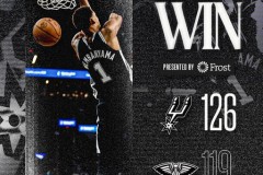 NBA常规赛马刺主场126-119力克鹈鹕 福克斯24分 文班亚马18+18