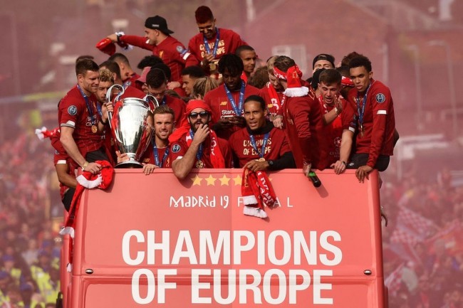 利物浦赢得2018-19赛季的欧冠冠军让他们得到了4200万英镑的奖金