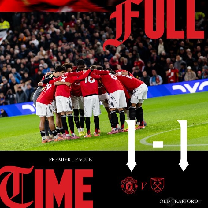 曼联1-1西汉姆联