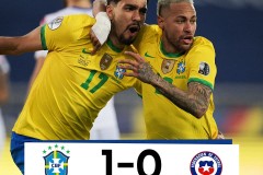 美洲杯巴西1-0智利战报：帕奎塔破门 热苏斯染红