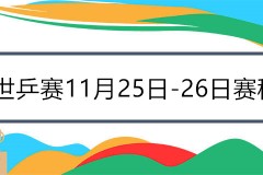 世乒赛11月25日26日赛程直播表 樊振东陈梦迎来首秀