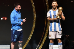 南美足联揭幕梅西等比例雕像 向阿根廷队灵魂人物球王梅西致敬