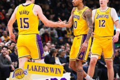 NBA常规赛湖人客场123-120险胜猛龙 里夫斯44+11 詹姆斯仅得8分