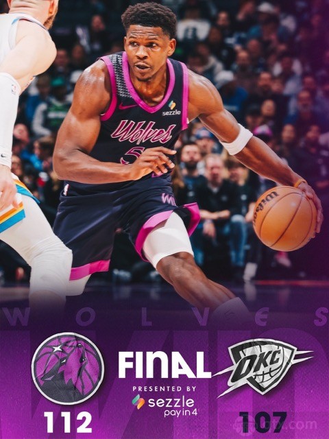 森林狼主场112-107险胜雷霆