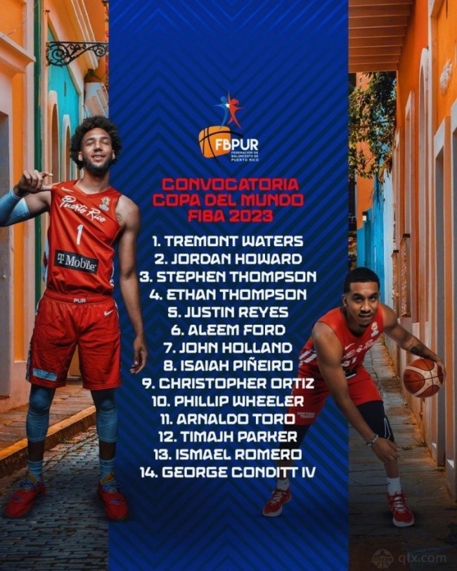 波多黎各男篮世界杯14人大名单