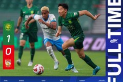 中超北京国安1-0青岛西海岸 恩加德乌头球造乌龙林良铭伤退
