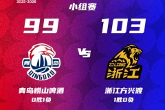 CBA俱乐部杯广厦男篮103-99险胜青岛男篮 塔克22+7 桑普森20+9