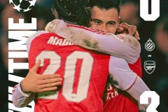 欧冠布鲁日0-3阿森纳 阿森纳全胜