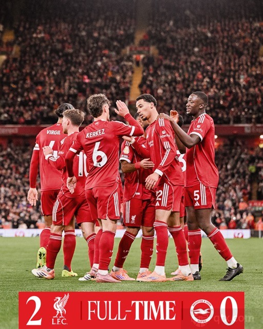 利物浦2-0布莱顿