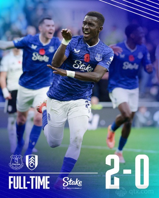 埃弗顿2-0富勒姆
