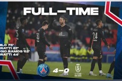 法甲巴黎圣日耳曼4-0兰斯 梅西复出策动进球