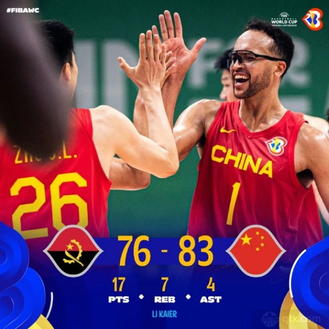 中国男篮拿到世界杯首胜