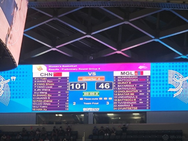 中国女篮亚运会首战大胜蒙古女篮