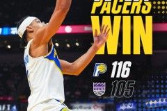 NBA常规赛步行者主场116-105力克国王 内姆布哈德28+12 马瑟林25分