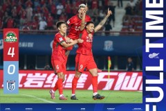 中超河南队4-0大连英博 马亚双响建功 卡多索、阿奇姆彭破门
