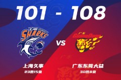 CBA常规赛赛况广东男篮客场108-101逆转上海男篮 杜润旺23分王哲林19+15