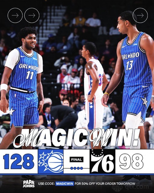 魔术128-98大胜76人