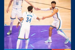 NBA常规赛雷霆客场131-101大胜爵士 亚历山大缺阵 霍姆格伦25+9