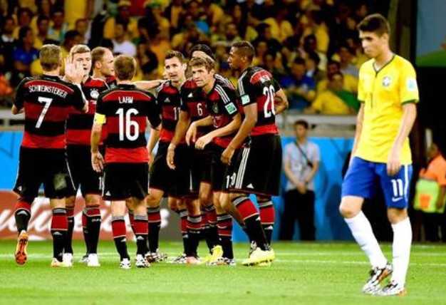 巴西1-7惨败德国