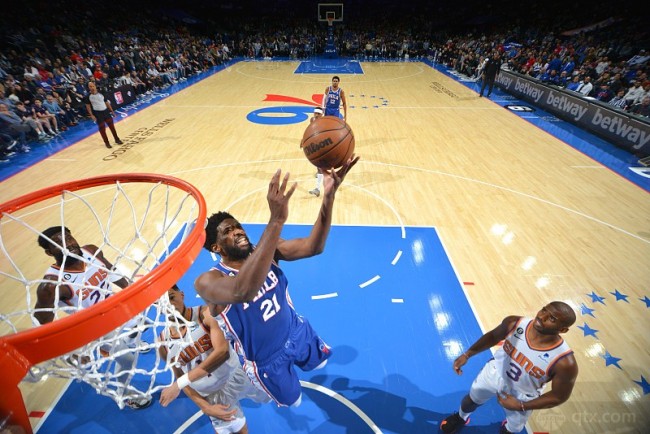 NBA常规赛76人100-88太阳
