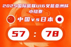 U16女篮亚洲杯中国U16女篮57-78日本女篮 遭遇小组赛首败