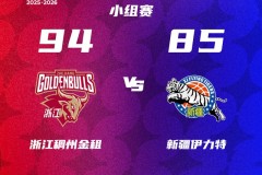 CBA俱乐部杯浙江男篮94-85新疆男篮 约克30分 吴前13+8