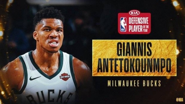 字母哥成为雄鹿队史第二位DPOY