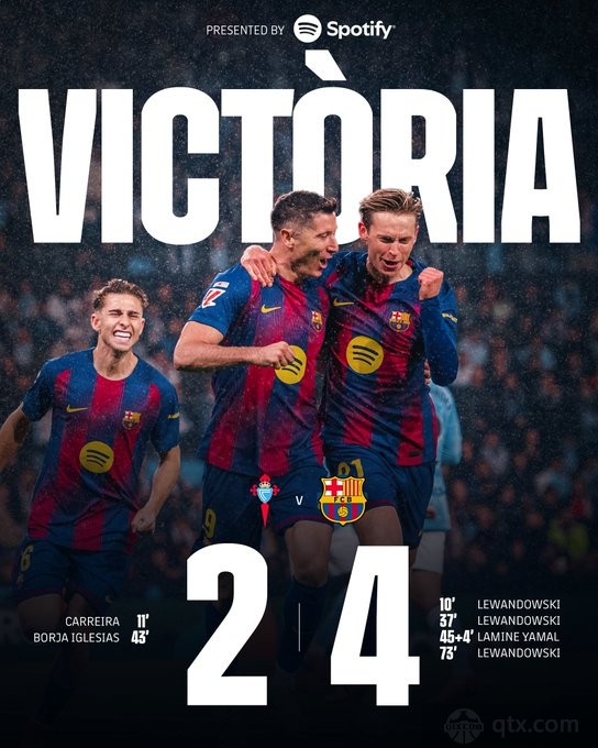 塞尔塔2-4巴塞罗那