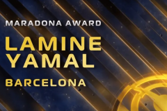 亚马尔荣获马拉多纳奖 继承梅西号码