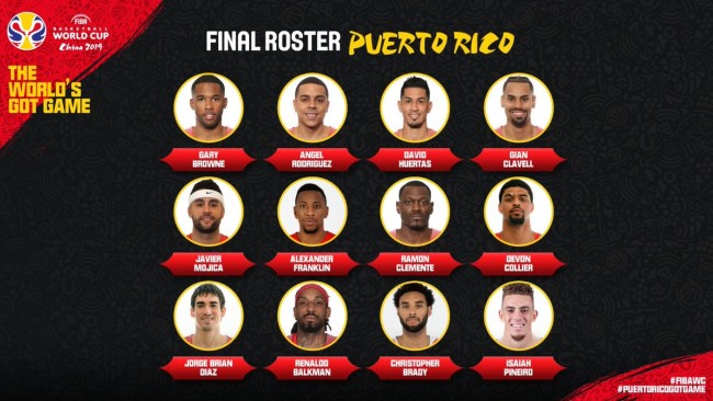 男篮世界杯波多黎各大名单