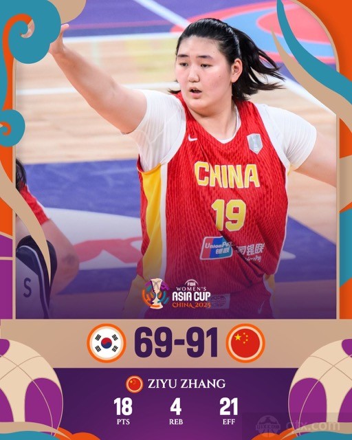 中国女篮91-69大胜韩国女篮