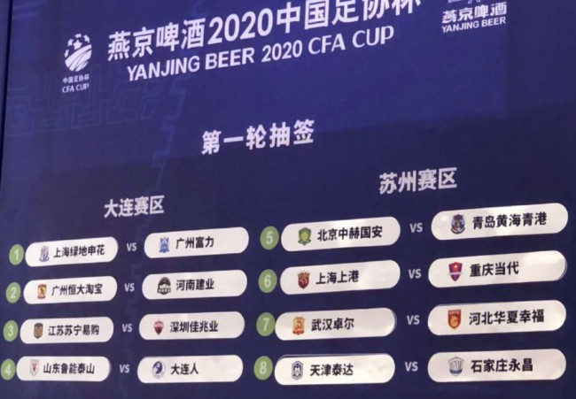 2020足协杯抽签