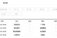 足协杯1/4决赛对阵赛程图表 足协杯1/4决赛对阵出炉